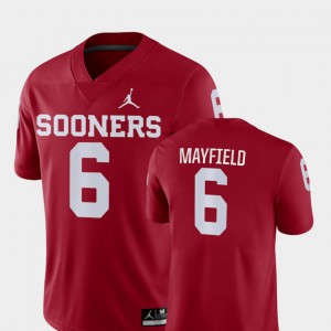 Baker Mayfield OU Jersey #6 For Men's Crimson Game College Football 391151-290